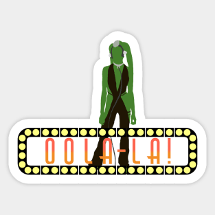 Green Alien Dancing Queen Sticker